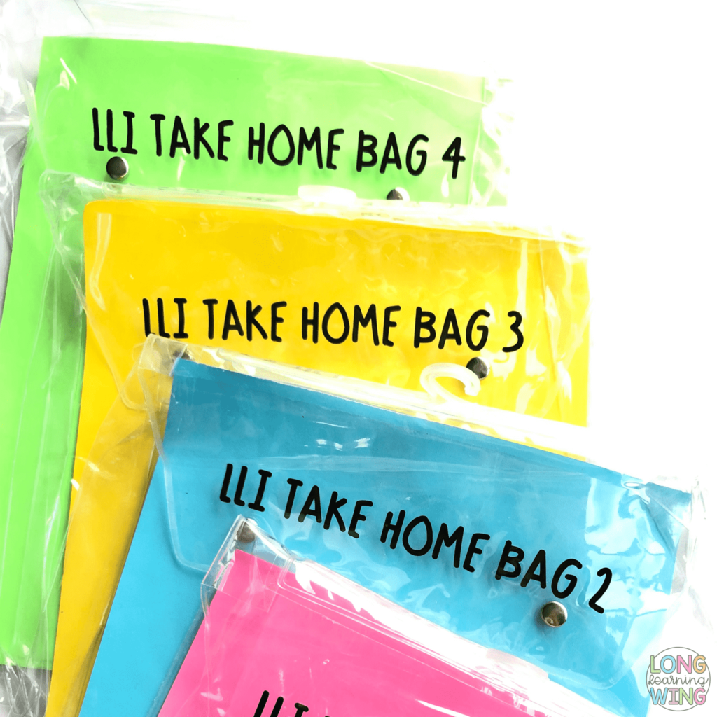 DIY intervention bags to use for kids to take home