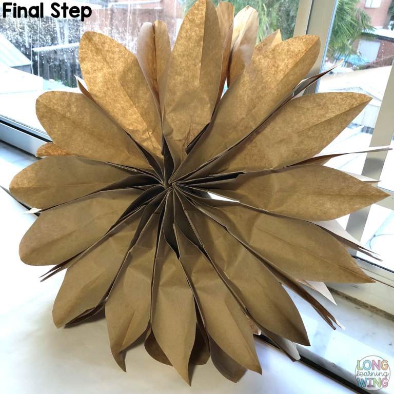 How To Make A Brown Paper Bag Flower Backdrop For The Classroom