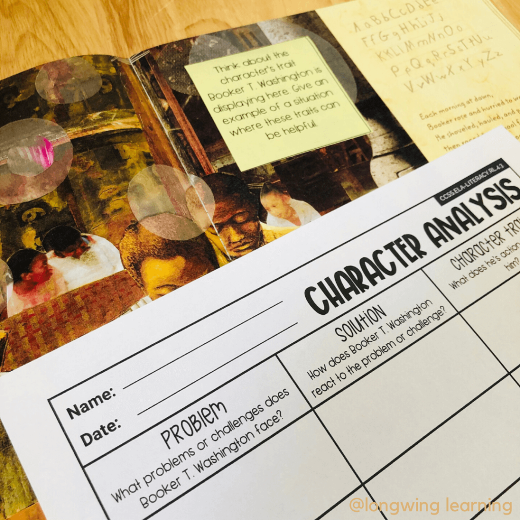 charatcter trait graphic organizer