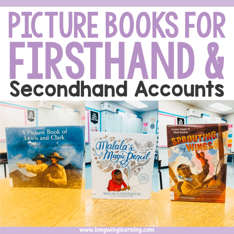 picture books for firsthand and secondhand accounts