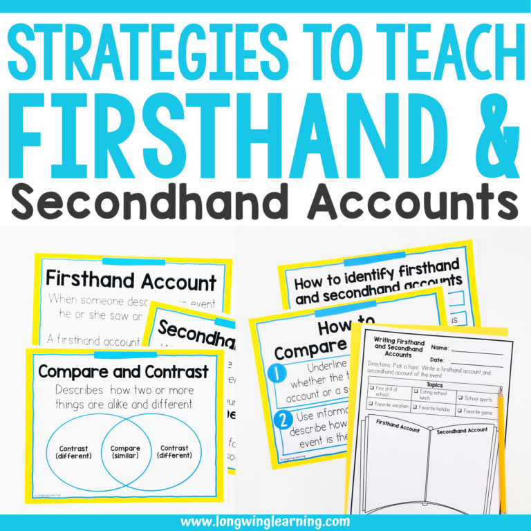 teaching firsthand and secondhand accounts