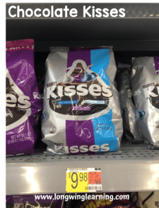 chocolate kisses for chocolate rosebuds