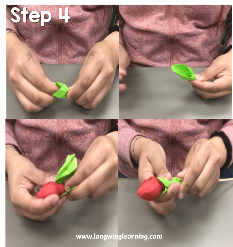 step 4 make a leaf from tissue paper 