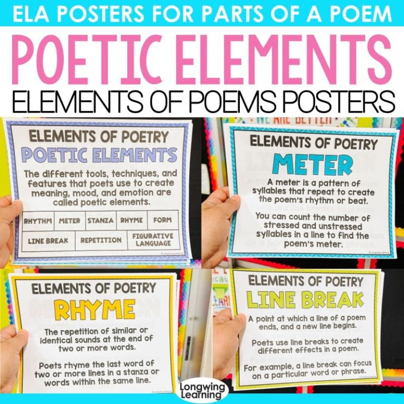 elements of poem anchor charts
