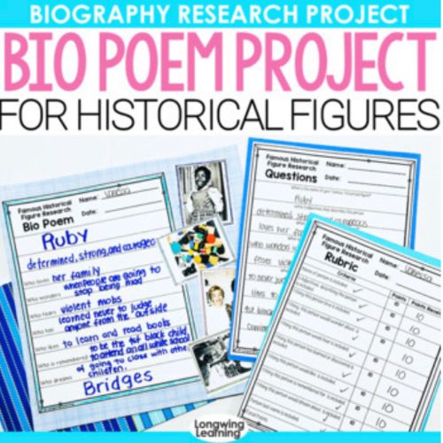 biography bio poem template to bring poetry into classroom