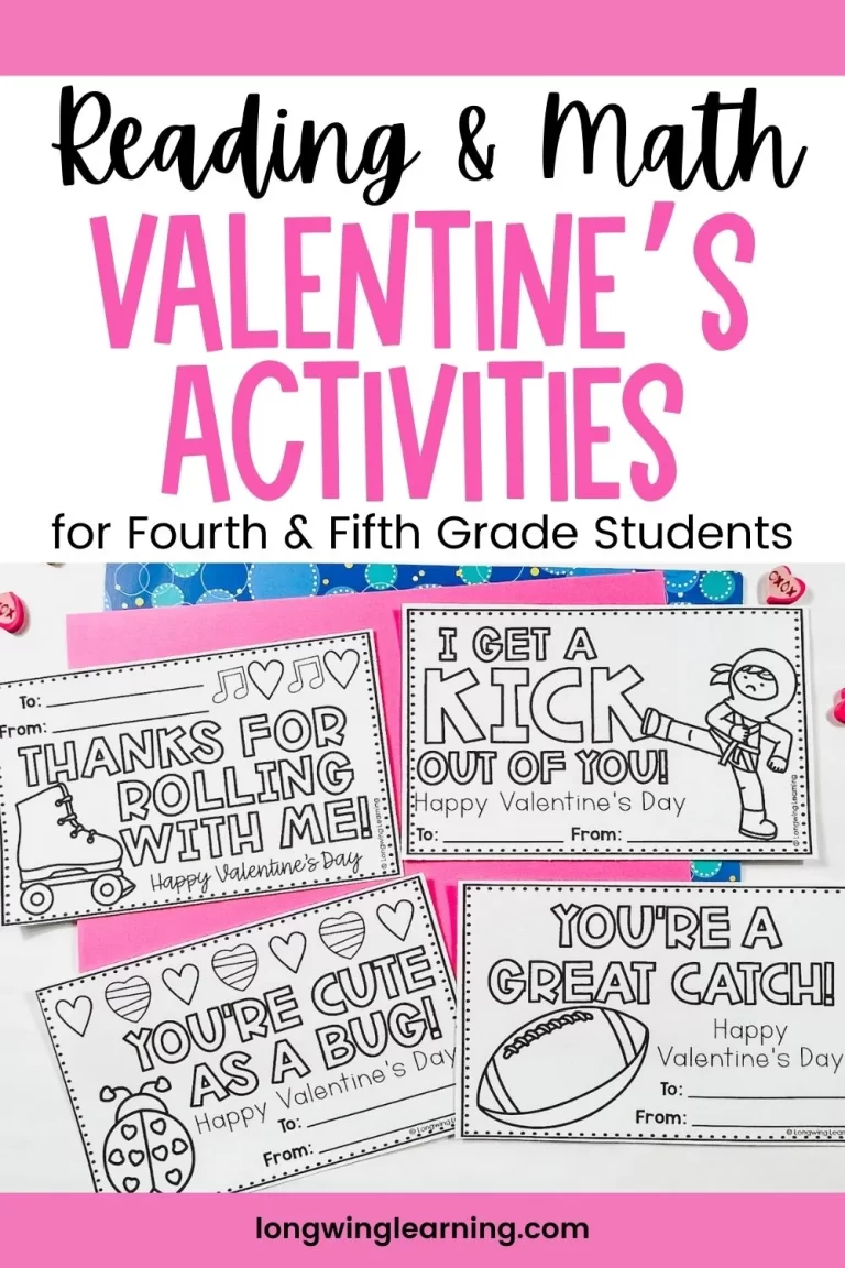 valentines activities for 4th and 5th grade