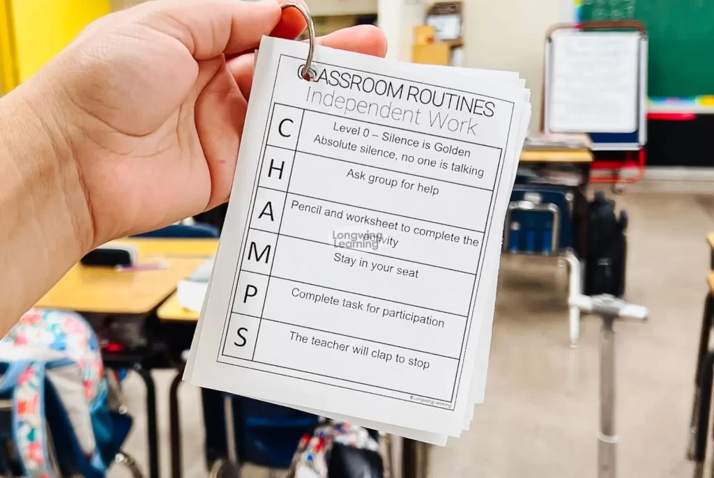 Customizing CHAMPS for different grade levels