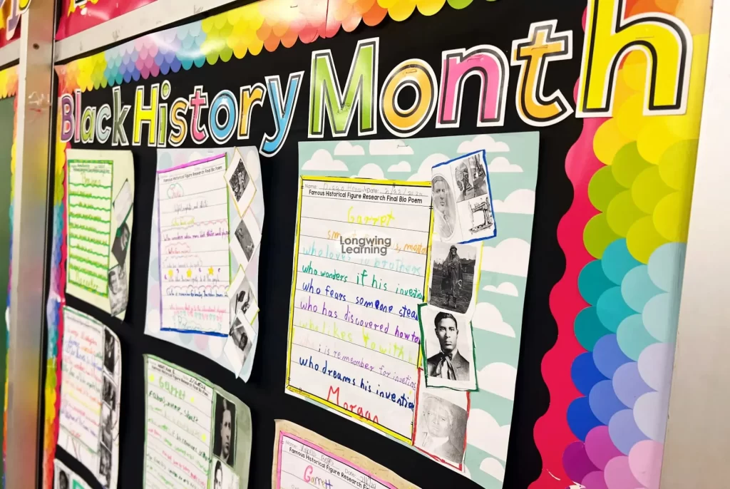 rainbow themed bulletin board