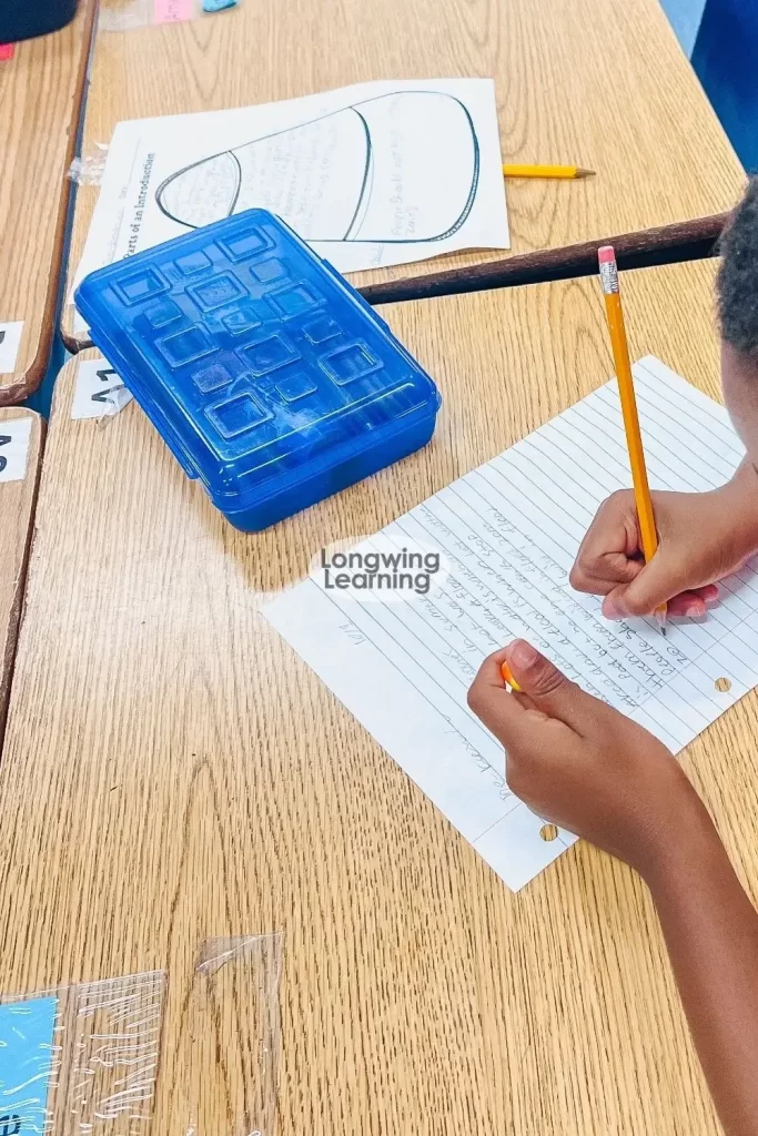 Fall writing activity candy corn 4th grade a child writing on a piece of paper