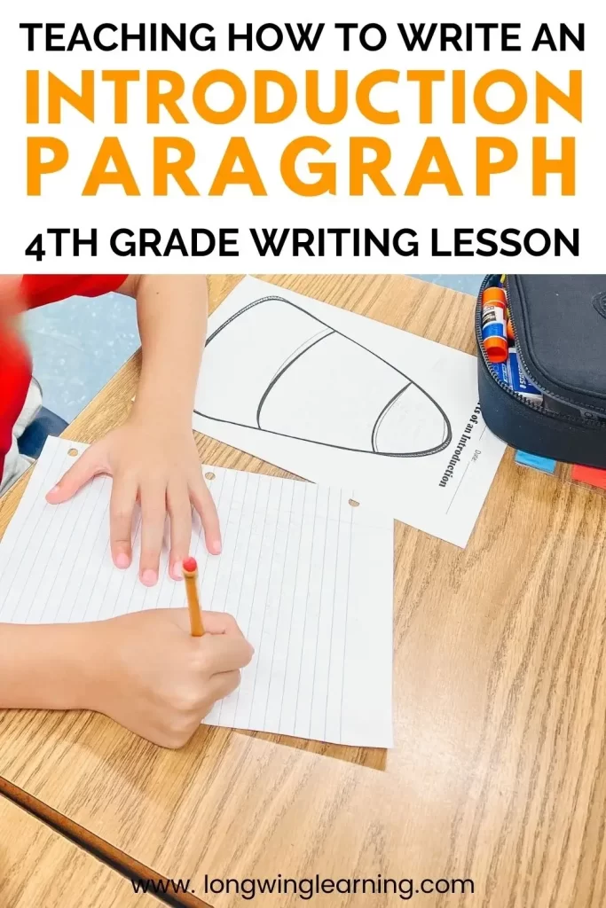 teaching introduction paragraph 4th grade