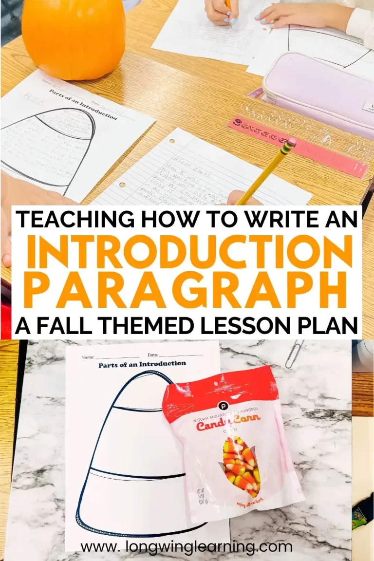 Teaching Introduction Paragraphs with an Easy Fun Fall Twist