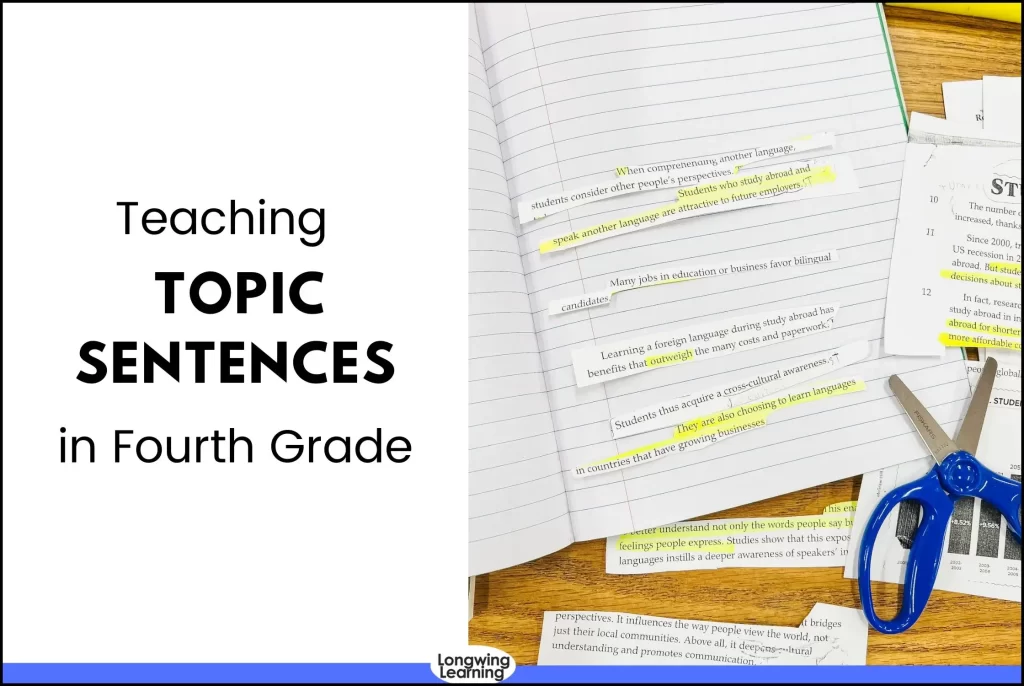 Teaching topic sentences in fourth grade