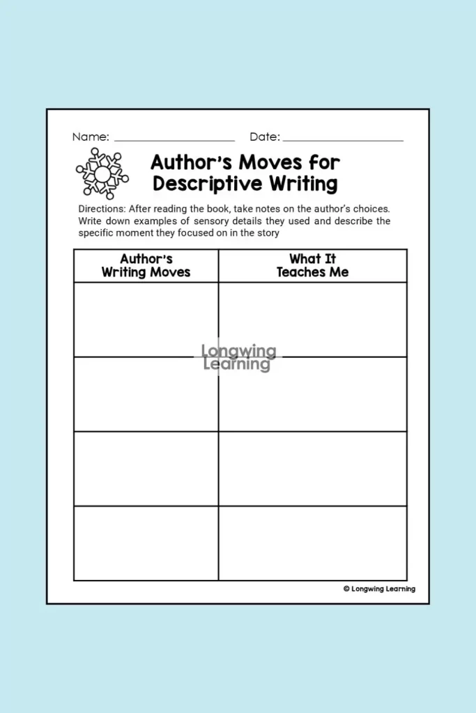 Identify Writing Elements in Mentor Texts