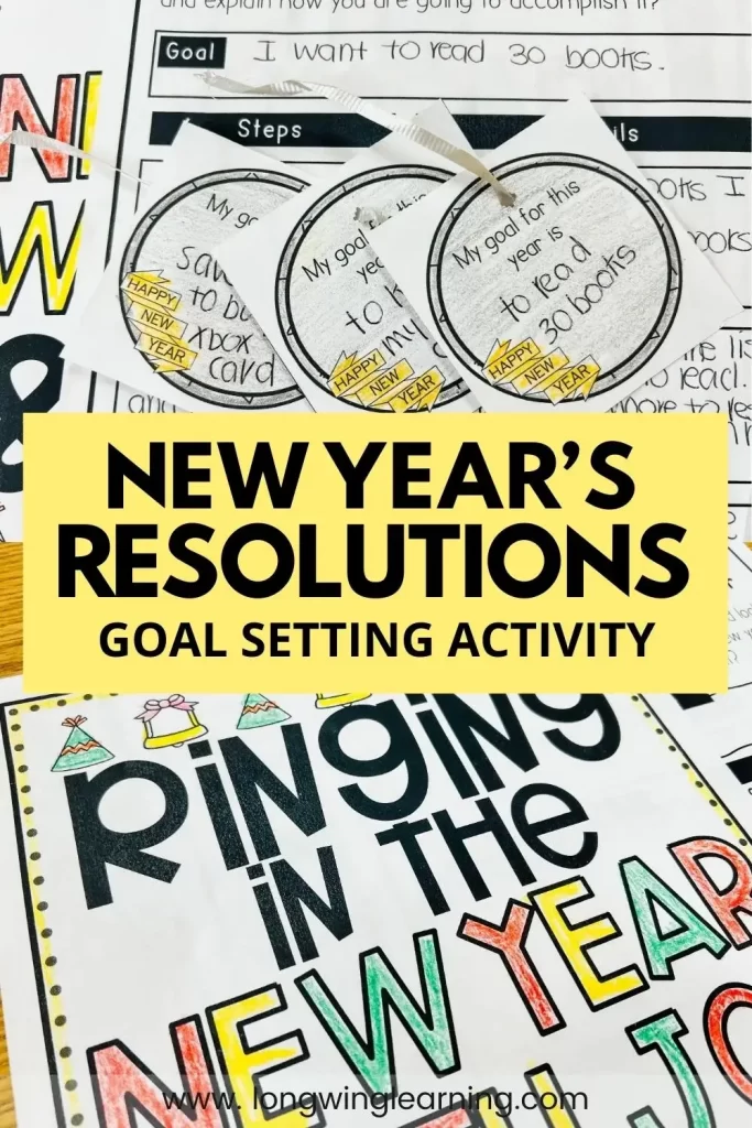 goal setting writing activity for kids 