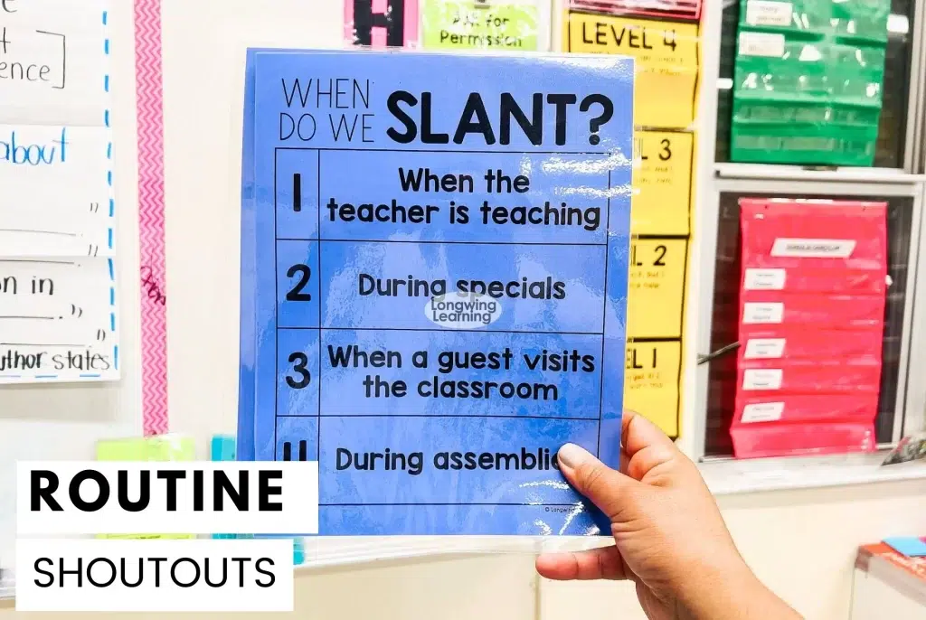 classroom management routine printable