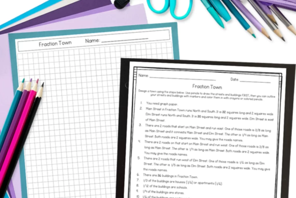 fraction multiplication town directions