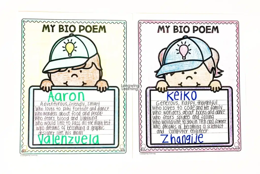 bio template for kids
