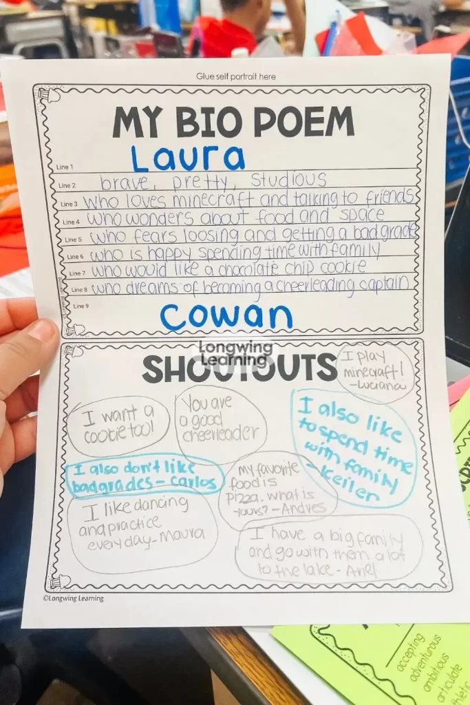 biography poems for poetry unit