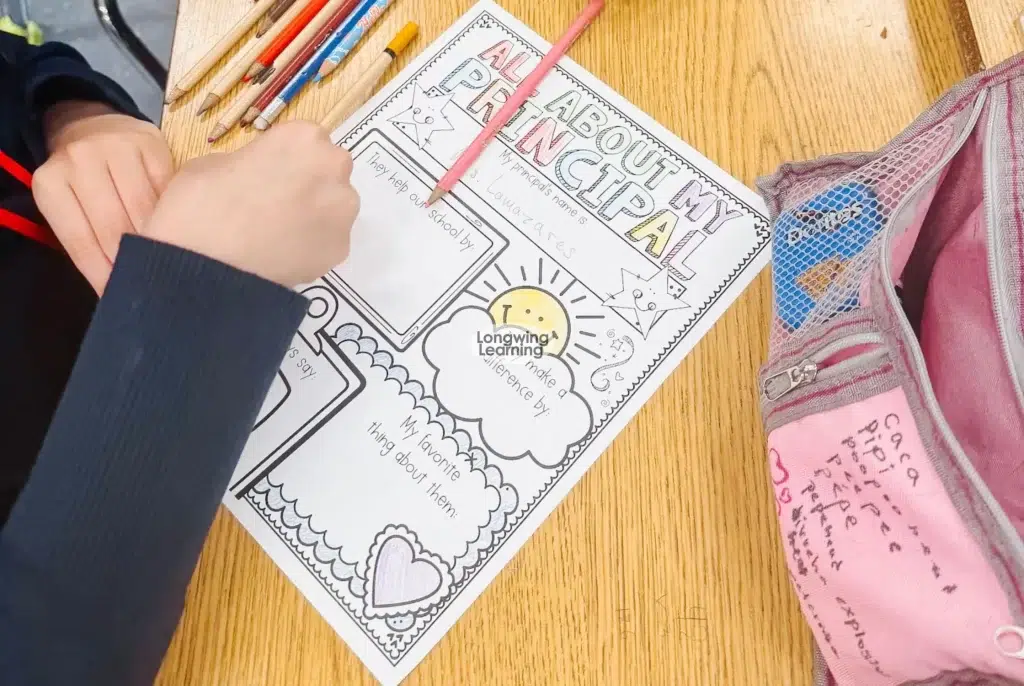 principal day coloring page