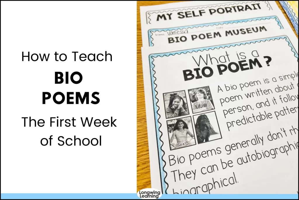 bio poem activity for 4th grade 