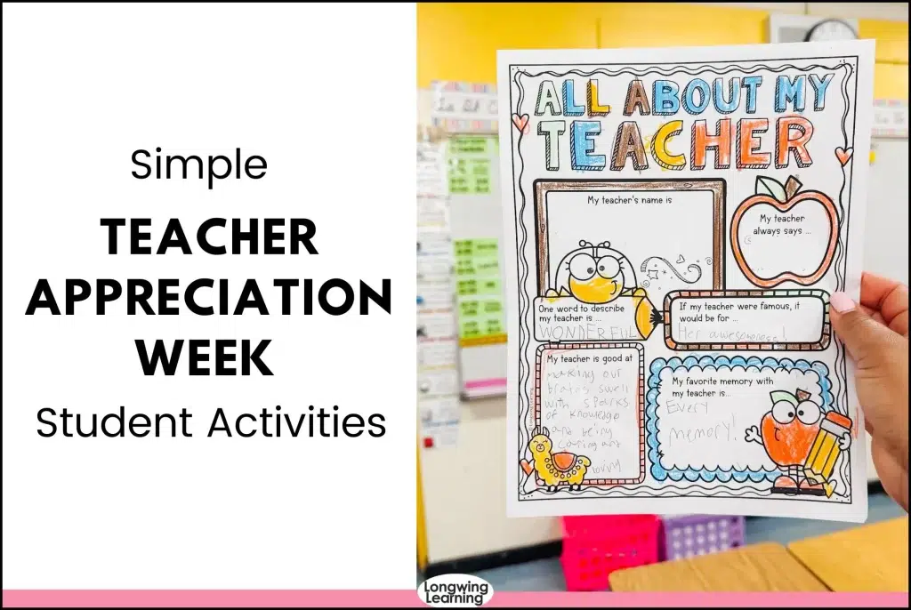 teacher appreciation week student activity ideas