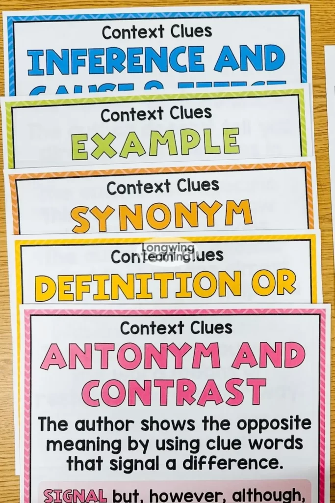 fourth grade Explicitly Teaching Context Clues