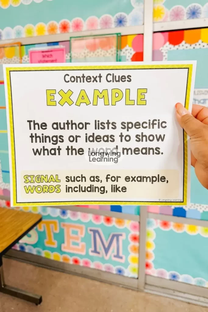 Example is a a type of context clues