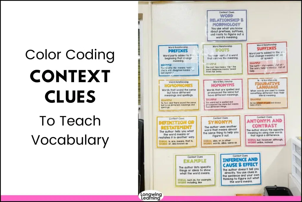 How I Use Color Coding Context Clues to Teach Vocabulary Free