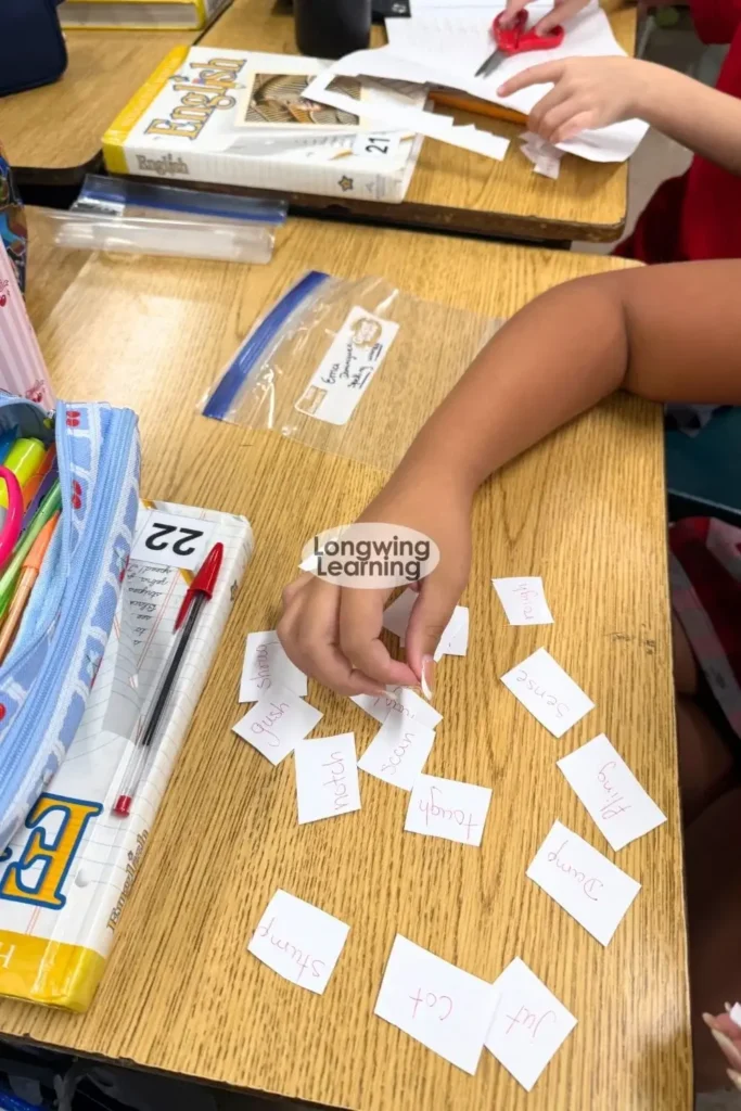 fifth grade spelling notebook with weekly word list