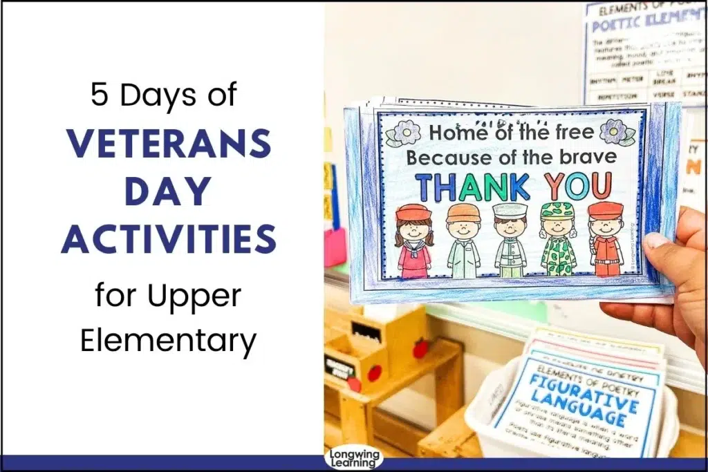 5 Days of Veterans Day Activities for Upper Elementary