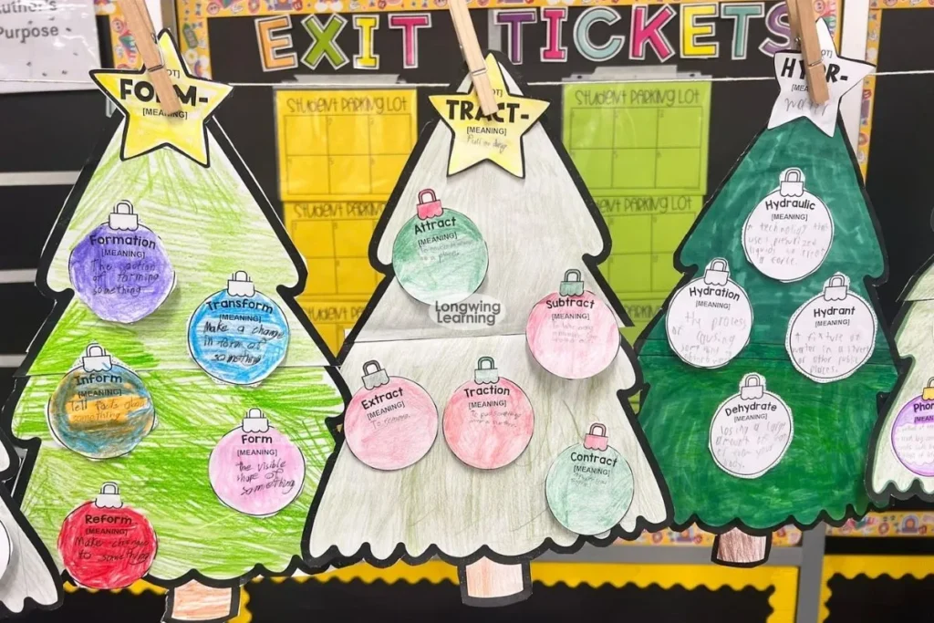 Christmas tree Greek and Latin roots crafts