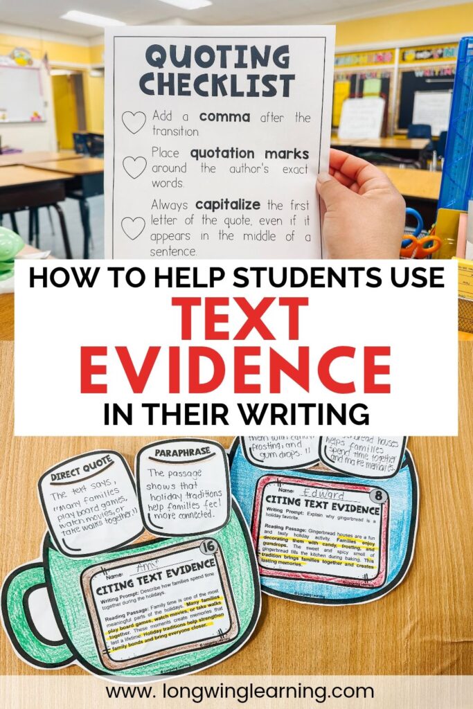 How to Help Students Use Text Evidence in Their Writing