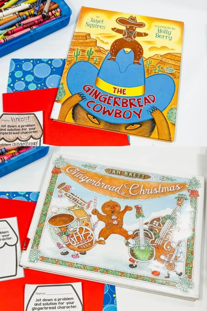 Gingerbread Man picture books used as mentor texts for teaching story elements and narrative writing