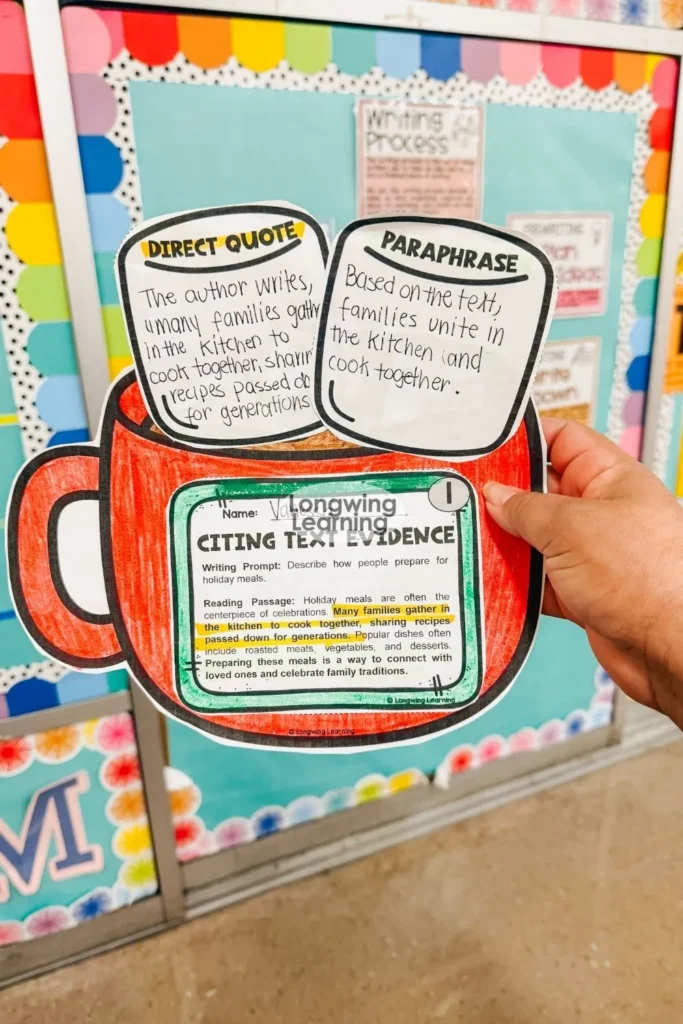 Winter quoting and paraphrasing activity