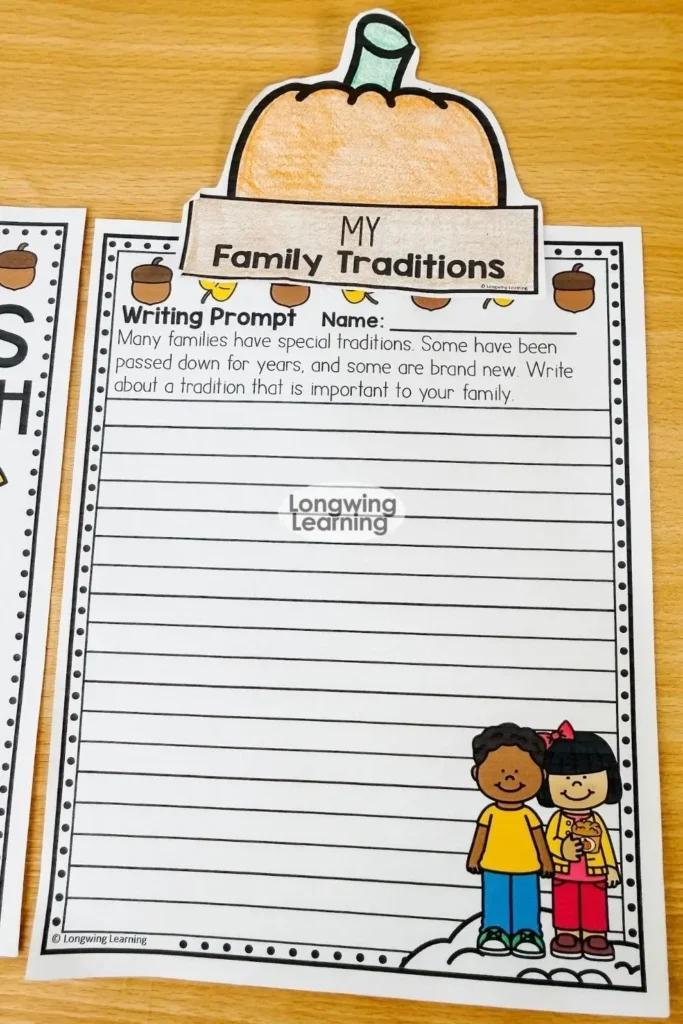 alternative writing prompt for thanksgiving