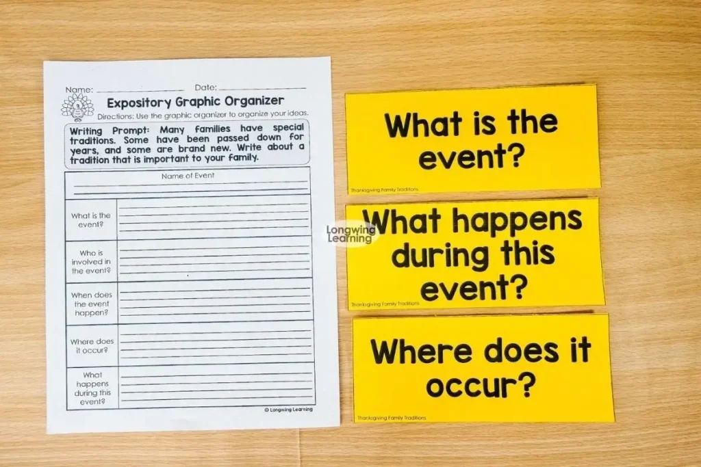 classroom board labels to match fall graphic organizers