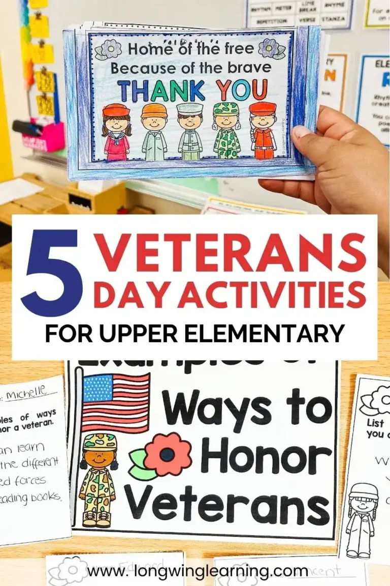 5 Days of Veterans Day Activities for Upper Elementary